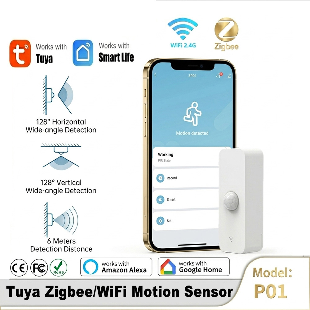 Home Assistant Tuya - Slimme PIR-bewegingssensor WiFi Zigbee bewegingsmelder voor