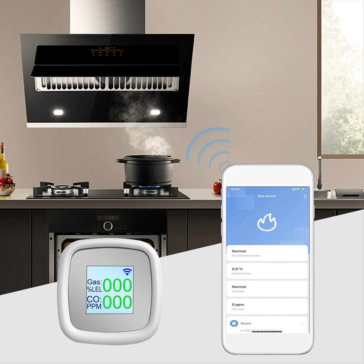 Tuya Smart - [Y39A] Tuya WIFI Brandbaar gasdetector Gasalarm