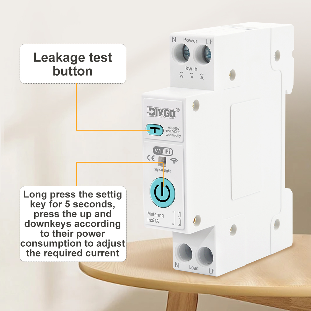 63A 1P+N WiFi Smart MCB Energi - Tuya Smart recensie en prijs