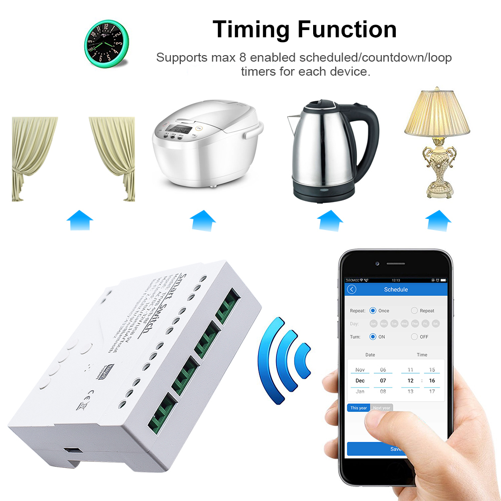 Wifi Slimme Lichtschakelaar 4C - Tuya 4 Channel recensie en prijs